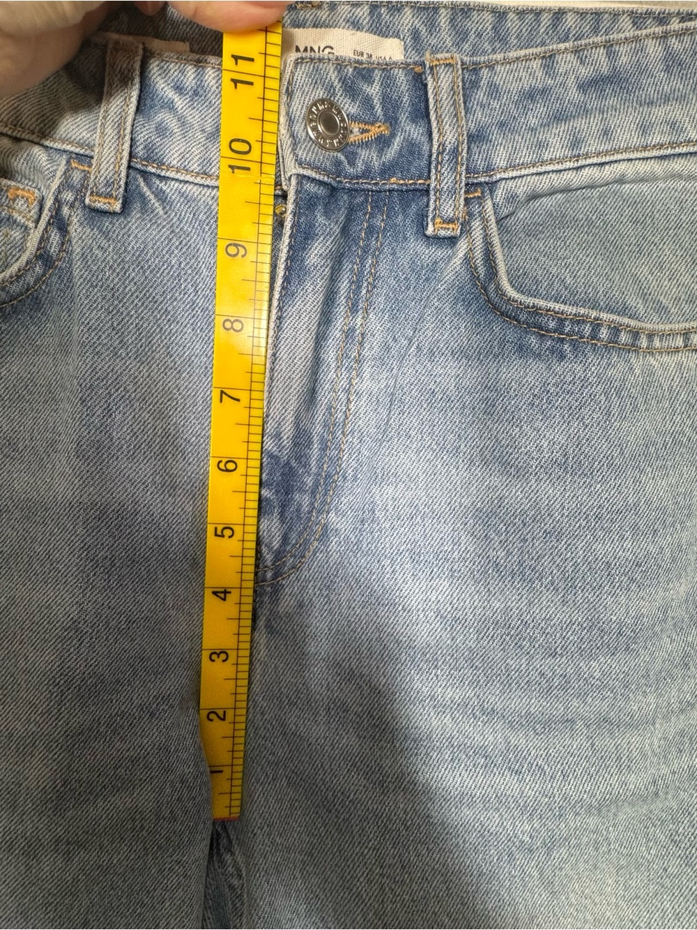 Mango Matilda Light Blue Straight Leg Jeans baggy or bootcut super cute trend - Picture 7 of 9